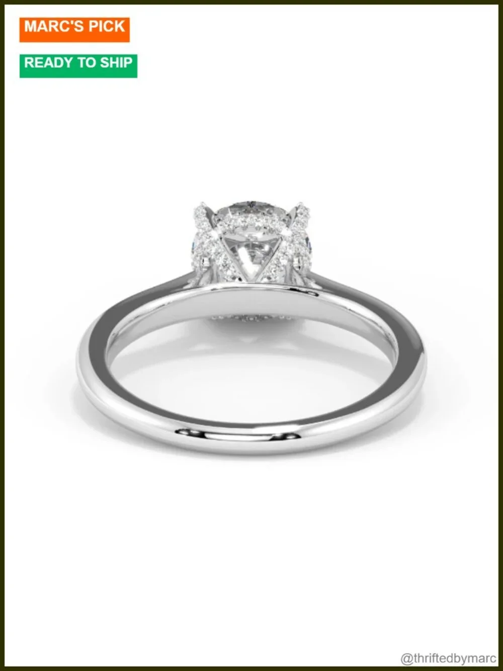 IGI Certified 2.16ct Moissanite Engagement Ring 925 Sterling Silver Wedding Band